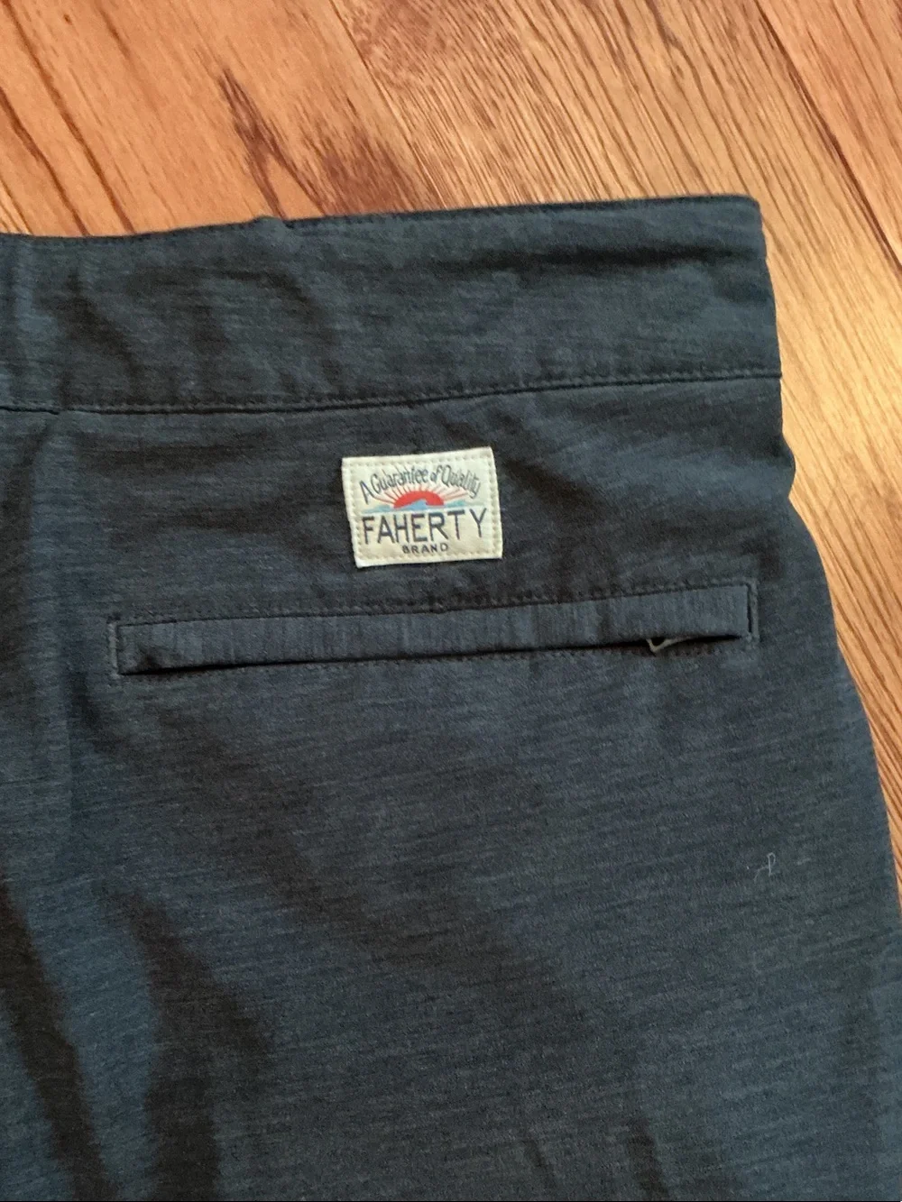 Faherty Charcoal Flat-Front Men's Shorts